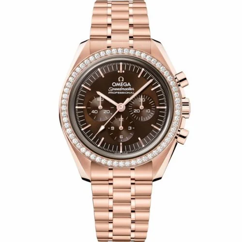 Omega Speedmaster Professional Moonwatch 3861 Sedna Gold - Diamond / Brown / Bracelet 310.55.42.50.13.001 (31055425013001)